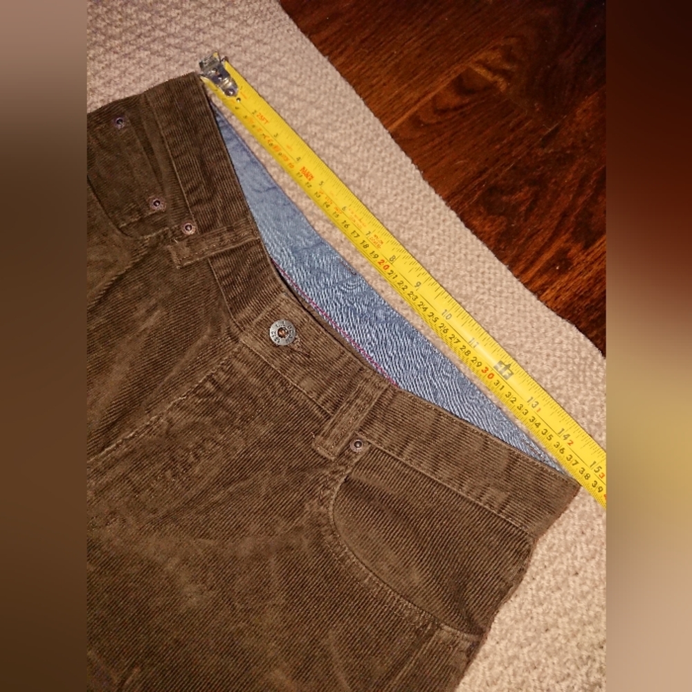 LL BEAN corduroy pants 31x32 dark brown mens